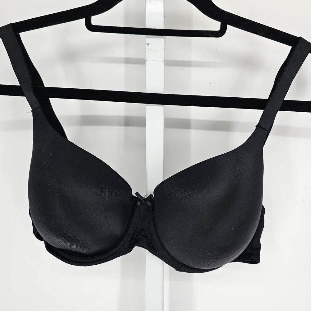 M&S Womens Sz 36C Classic T Shirt Bra Solid Black